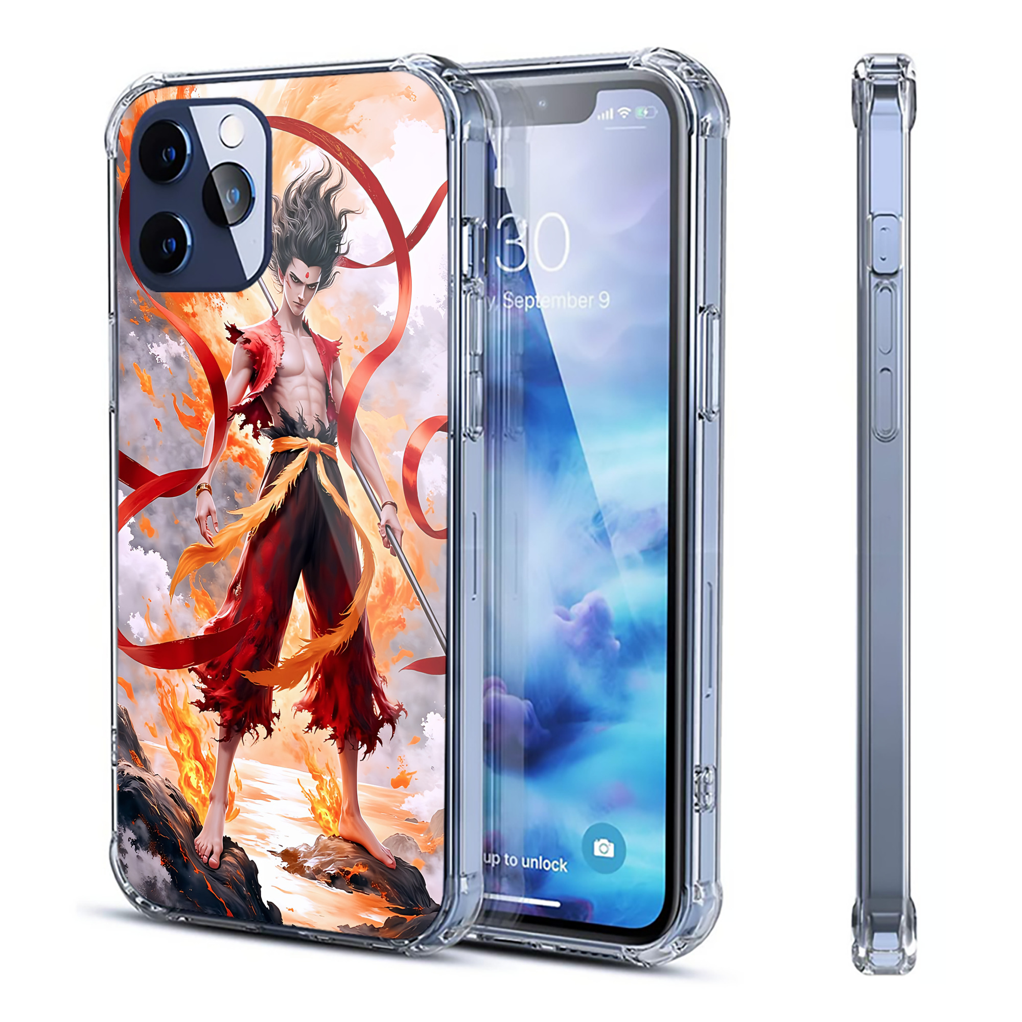 （画像用） Ne Zha 2 ナタ 魔童の大暴れ 【iPhone 12シリーズ対応】透明スマホケース（クリアソフトケース）